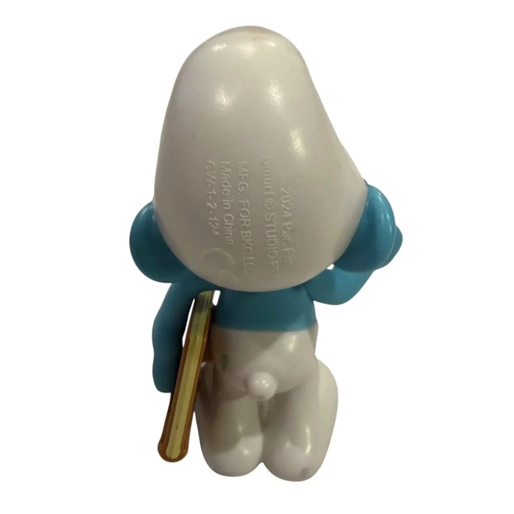 Brainy Smurf Figure‎ Studio Peyo 2024 BKC Burger King Toy Blue White 4